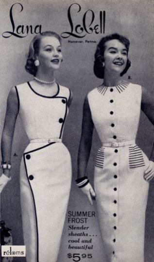 Revista de moda de 1956 com os modelos da época. Modelo Vintage